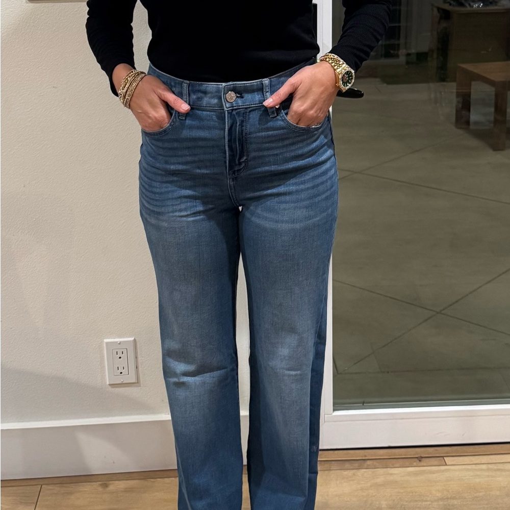 Classic Blue Women's Wide Leg Jeans